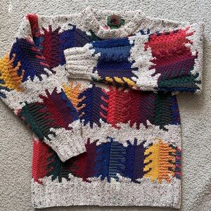 Vintage Colorful Patterned Sweater